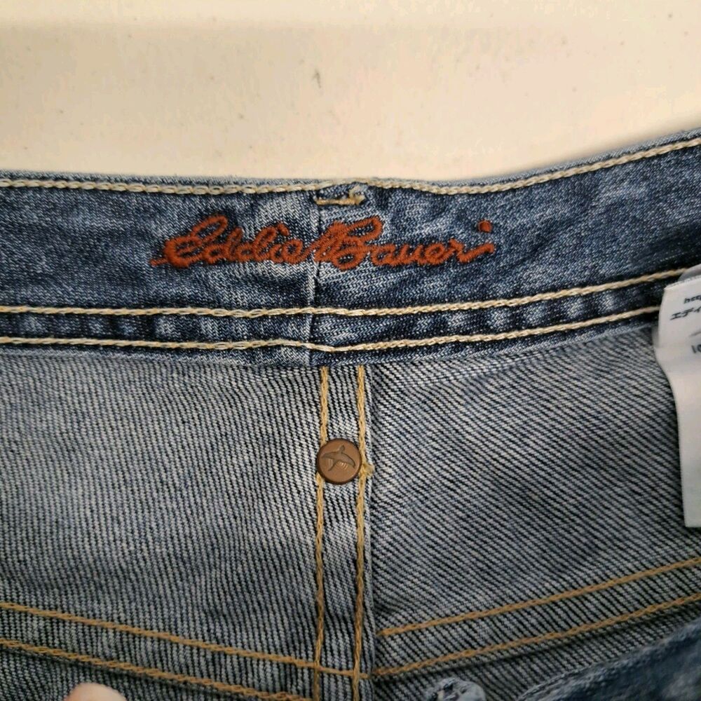 Eddie Bauer Women's Size 4 100% Cotton Blue Capri Jeans - Picture 4 of 9